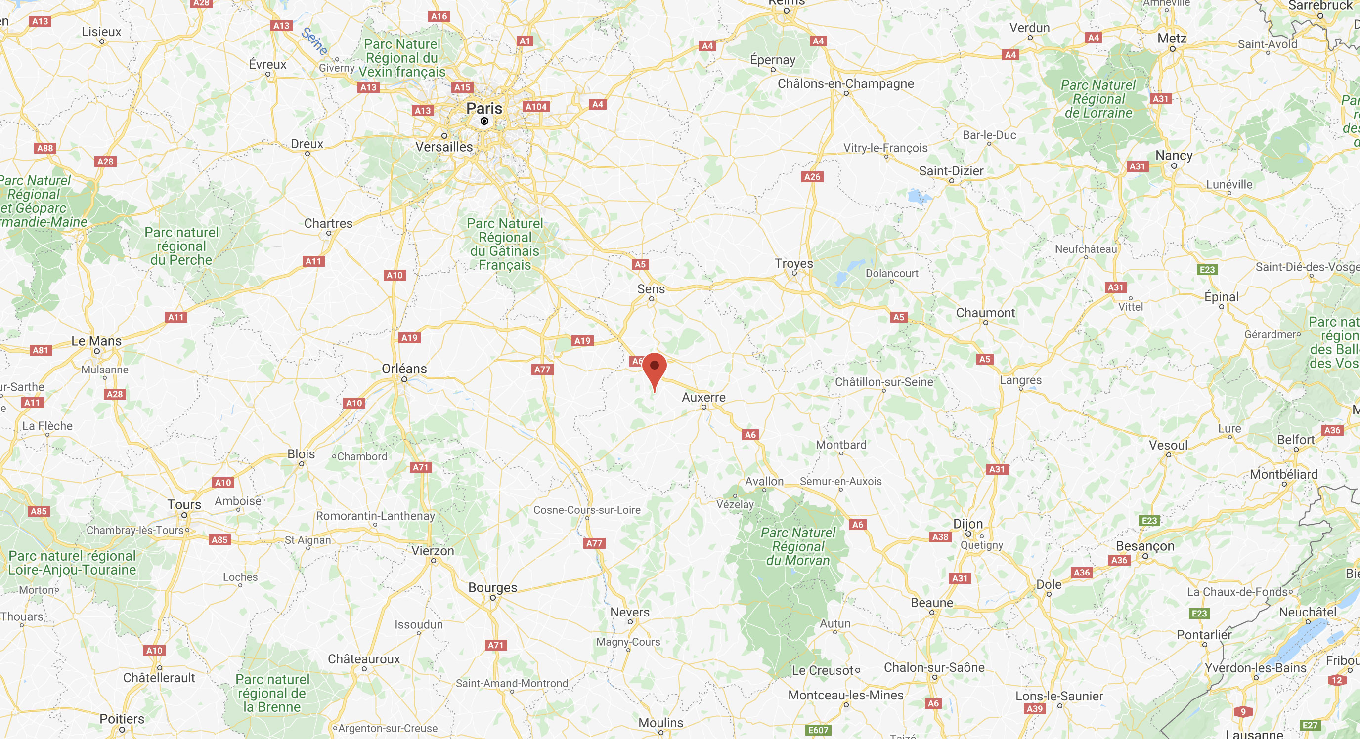 Google Maps | Hotel de Charme Auxerre | Golf &amp; Domaine du Roncemay